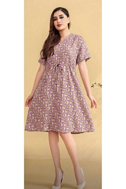 BRK Women's short dress with a stylish design, short sleeves, and a Puffer wa...