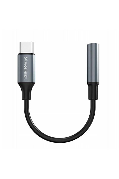 WOZINSKY Adaptor audio WACM01 USB-C - mini jack 3.5mm (Negru)