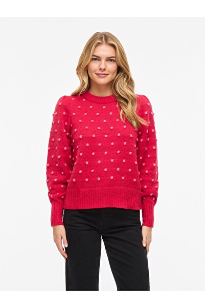 VILA Strickpullover VIDOTTIE Rundhals