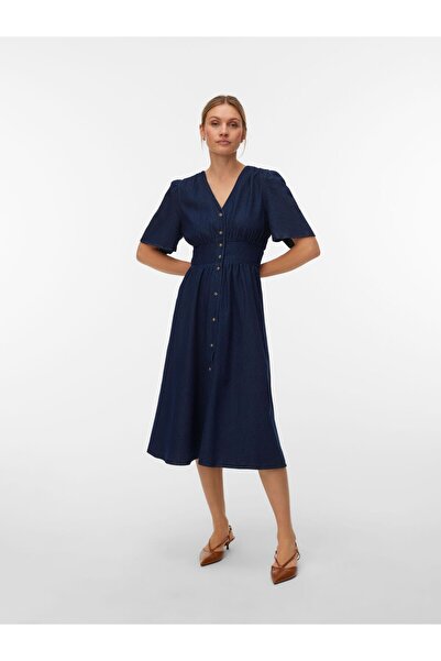 Vero Moda Jeanskleid VMMELANEY Midikleid