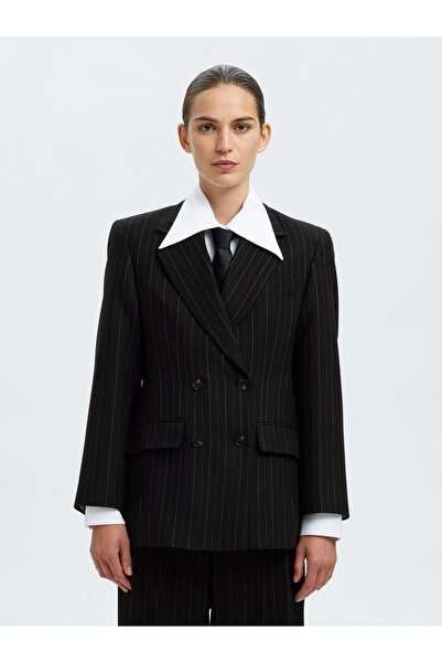 SELECTED Zweireihiger Blazer Wollmix