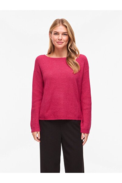 VILA Strickpullover VIVERIETY U-Boot-Ausschnitt