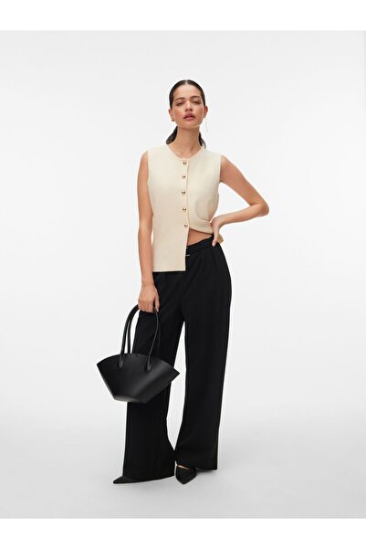 Vero Moda Hose mit weitem Beinschnitt VMKRISTINA Hohe Taille Hose