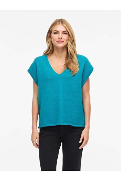 VILA Strickoberteil VIBENNA Kurzärmeliges