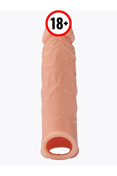 Night Blue Erotic Shop Jel Hediyeli 2.5 Cm Uzatmalı Realistik Gerçekçi Penis Kılıfı