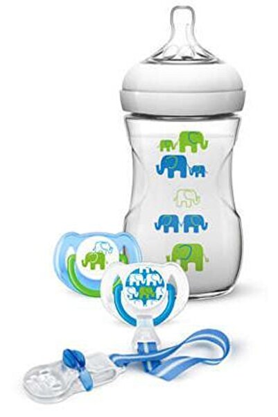 Philips Avent Промоционален комплект: Biberon Elephant SCD627/01 + 2 сузета