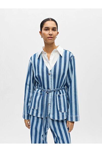 Object Jeansjacke Gestreifte