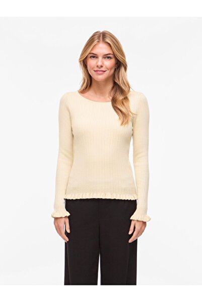 VILA Strickoberteil VIBELIA U-Boot-Ausschnitt