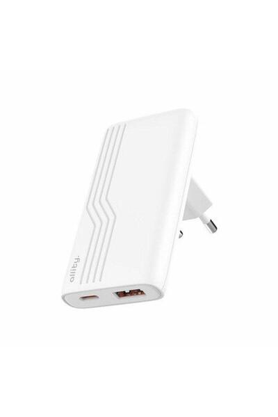 allity Incarcator Retea ATC-02-65WAC, GaN PD QC, 1x USB-C + 1x USB-A, 65W (Alb)