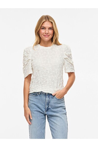 VILA Oberteil mit kurzen Ärmeln VIELAINE Rundhals