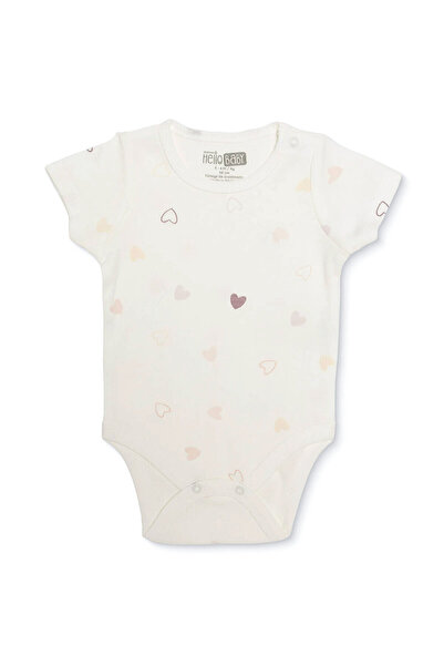 ebebek Hello Baby HelloBaby Kız Bebek Body Kalp Baskılı Çıtçıtlı Çıtçıtlı Yak...