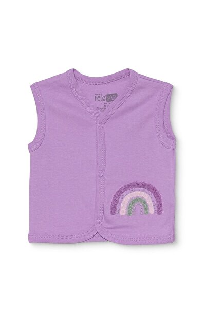 ebebek Hello Baby HelloBaby Kız Bebek Yelek Gökyüzü Baskılı Çıtçıtlı V Yaka A...