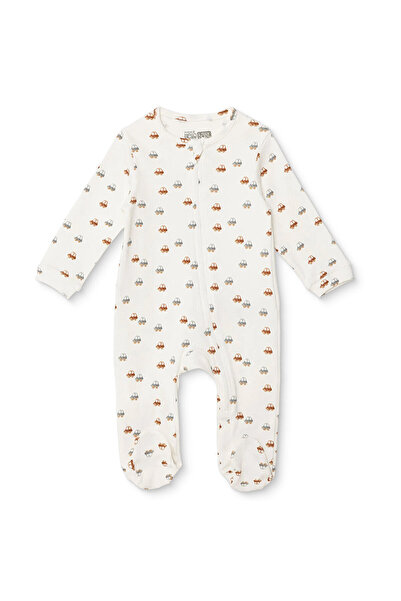 ebebek Hello Baby HelloBaby Erkek Bebek Tulum Araba Baskılı Fermuarlı Bisikle...