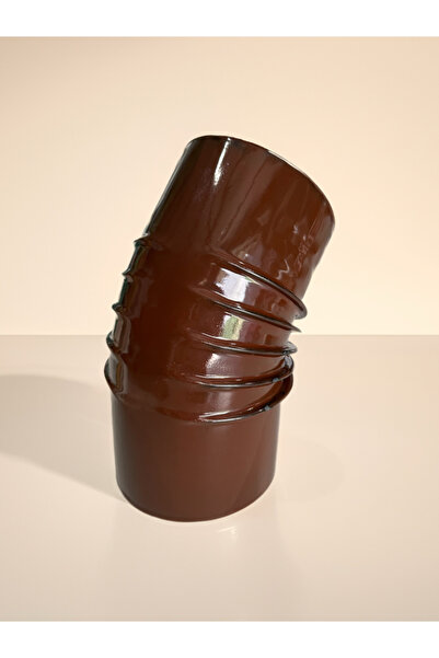 Empressco Kahverengi Emaye Açık Dirsek Soba Borusu 45 Derece, Dayanıklı ve Şık