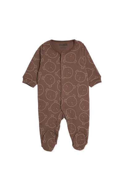 ebebek Hello Baby HelloBaby Erkek Bebek Tulum Hayvan Baskılı Fermuarlı Bisikl...