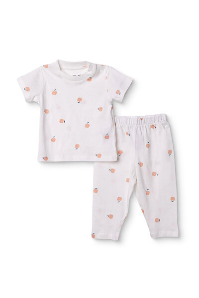 ebebek Hello Baby HelloBaby Kız Bebek Pijama Takımı Meyve Baskılı Bisiklet Ya...