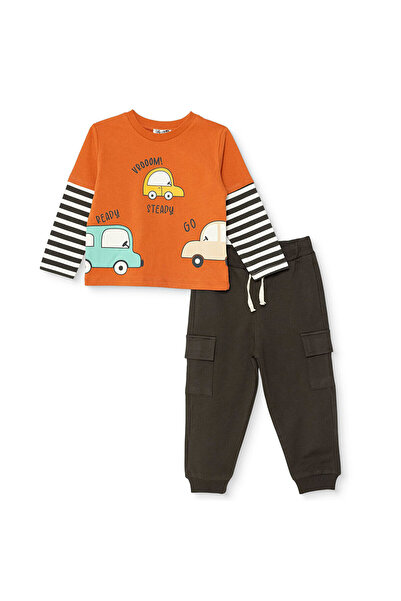 ebebek Hello Baby HelloBaby Erkek Bebek Eşofman Takımı Araba Baskılı Bisiklet...