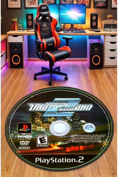 Artızon Dekoratif Kaymaz Taban Makinede Yıkanabilir NFS Undergraund 2 Gamer Halı