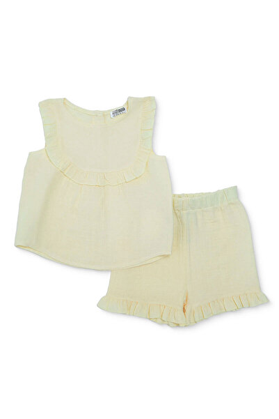 ebebek Hello Baby HelloBaby Kız Bebek Bluz-Şort Bisiklet Yaka Atlet Reçme