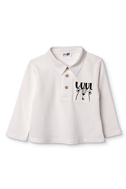 ebebek Hello Baby HelloBaby Erkek Bebek Tişört Ayı Baskılı Düğmeli Polo Yaka ...