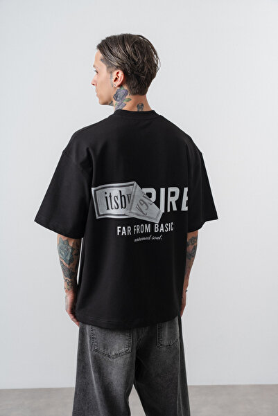 Respire Bărbați x Itsbyzey cu imprimeu supradimensionat tricou Negru