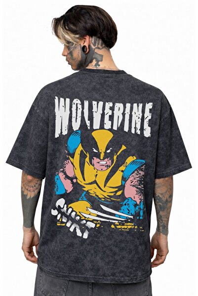 SEVBANO Dizajnirana majica sa zadnjim printom filma Wolverine, unisex, oversi...