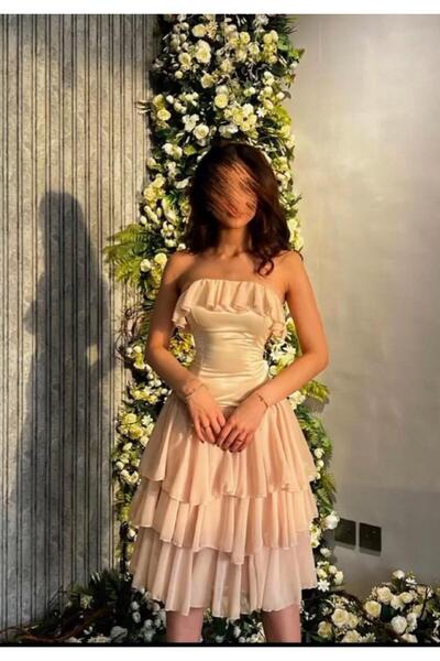 leon Soft gold short dress 2026