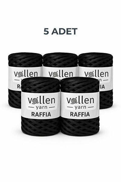 vollen yarn Premium 200gr Rafya İp 5’li Paket Raffia Çanta Supla Tığ İşi Hası...
