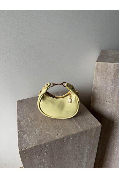 NİSSEA.CO Sarı Mini Oval Çapraz Askılı Çanta