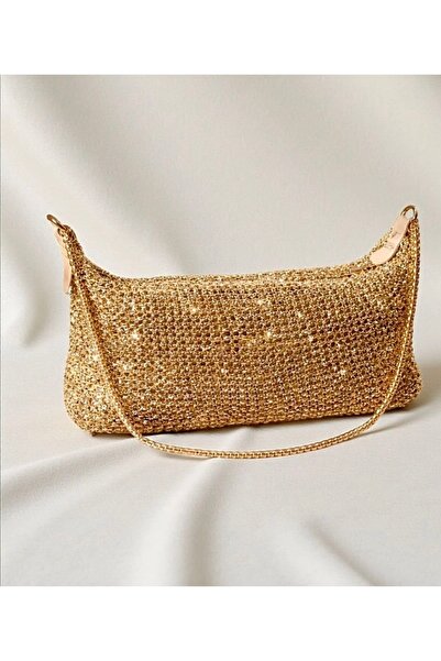 Desingadd Kadın Işıltılı File Örme Zincirli El Ve Omuz Çantası