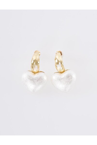 Kayra Heart Figured Earrings Gold