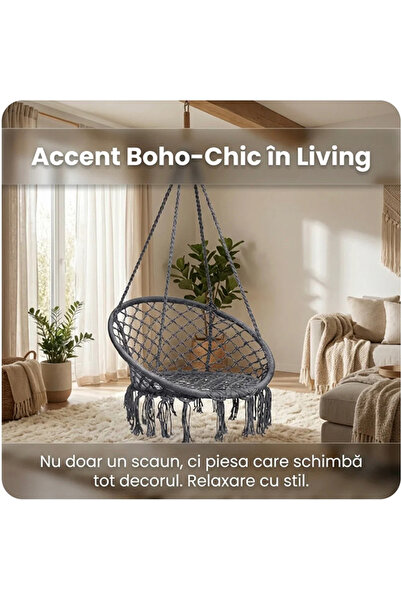 arwil Brazilian Swing Hanging Chair, Boho Style with Fringed, 80cm, Maximum L...