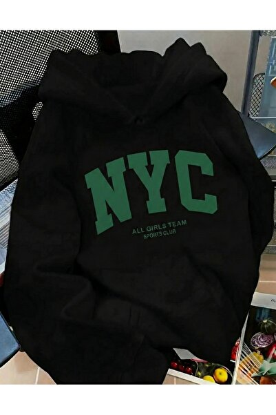 Marco Fresco Unisex Nyc Printed Hooded Cotton Lu Sweatshirt Hoodie