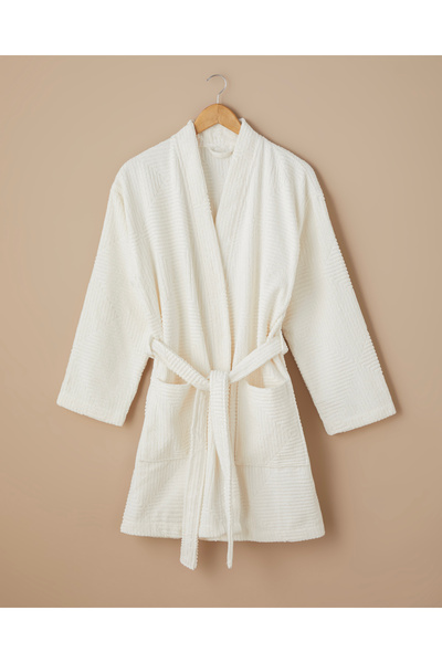 English Home Frame Pamuk Bornoz S-M Beyaz