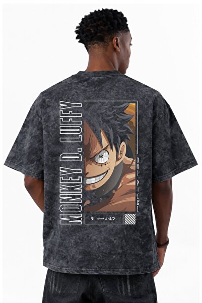 SEVBANO Μπλουζάκι Monkey D. Luffy One Piece Anime με στάμπα, Unisex, Oversize...