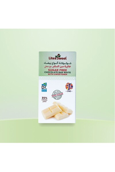 Dr. Eid Sugar-free white chocolate bars – sweetened with stevia and monk frui...