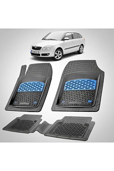 TEAMCAR Συμβατά πατάκια δαπέδου Skoda Fabia II 2007-2014 | Μπλε