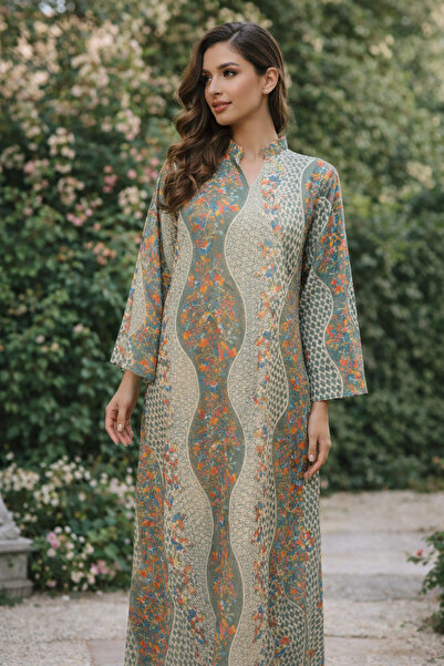 RONZA Women's jalabiya with perforated sequins