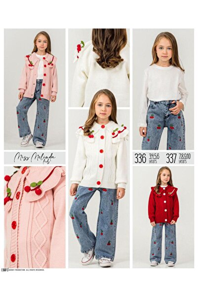MİSS MELİNDA Girls' Cherry Knitwear Pants Suit