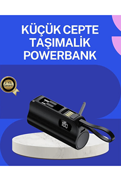 Genel Markalar Pd 20w Hızlı Şarjlı Kablolu Kablosuz Kullanım Powerbank