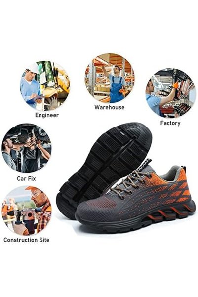 EKDANT Pantofi sport de lucru cu bombeu metalic 41