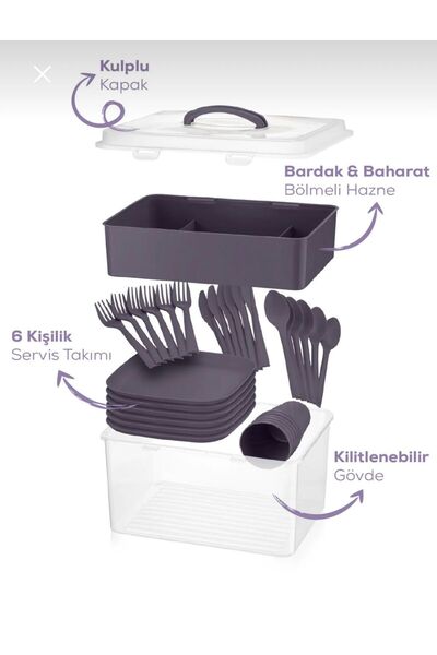 Casa Brilla 33 Parça Taşınabilir Piknik – Kamp – Misafir Seti