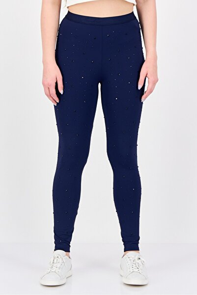 SANDRO Women Full Length Rhinestone Leggings, Royal Blue