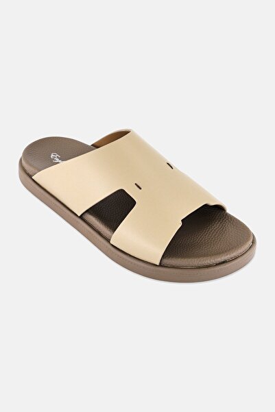 English Laundry Men Slip On Arabic Sandals, Khaki