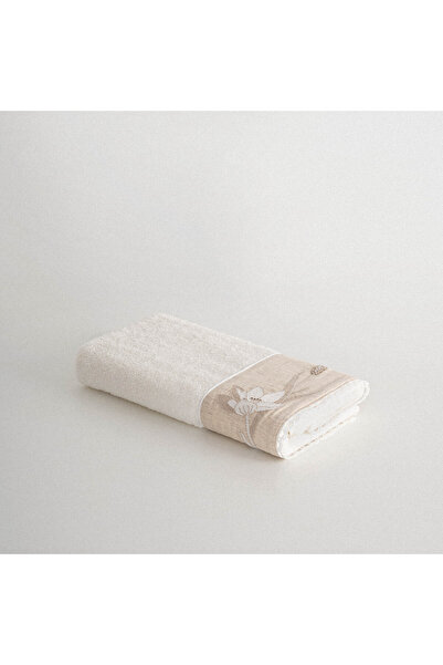 Ecocotton Mihra Hand Face Towel 100% Organic Cotton Linen Border Embroidered ...