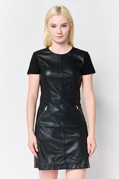 Karl Lagerfeld Women Plain Mini Dress, Black