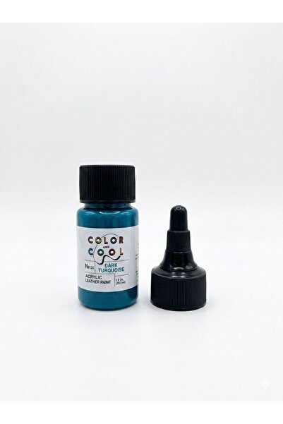 Color And Cool Koyu Turkuaz Premium Akrilik Deri Boyası (30 ml). Tüm Deri Yüz...