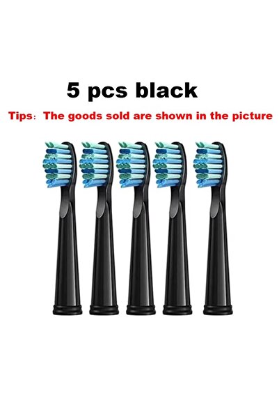 Choice6 ٥ قطع سوداء جديدة، ٣/٥/١٠ قطع رؤوس فرشاة أسنان بديلة من فيري ويل للطر...