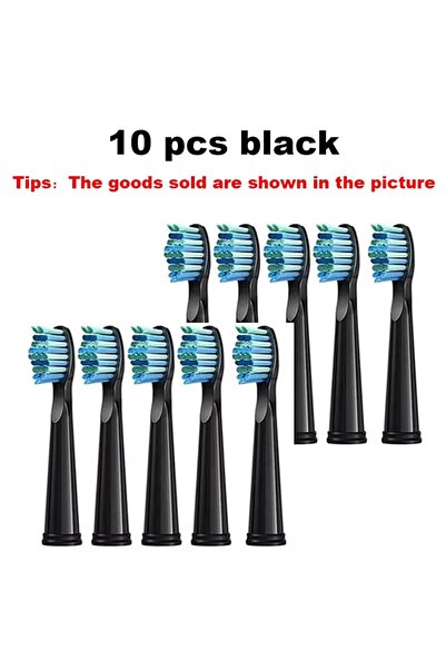 Choice7 ١٠ قطع سوداء جديدة، ٣/٥/١٠ قطع رؤوس فرشاة أسنان بديلة من فيري ويل للط...