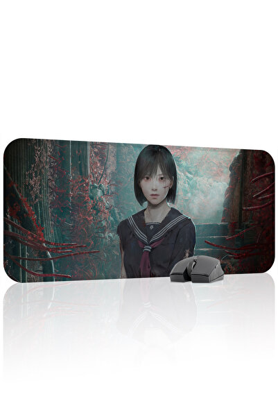 mousepad bastir لوحة ماوس الألعاب المطاطية المخيطة من سايلنت هيل مانع للانزلا...